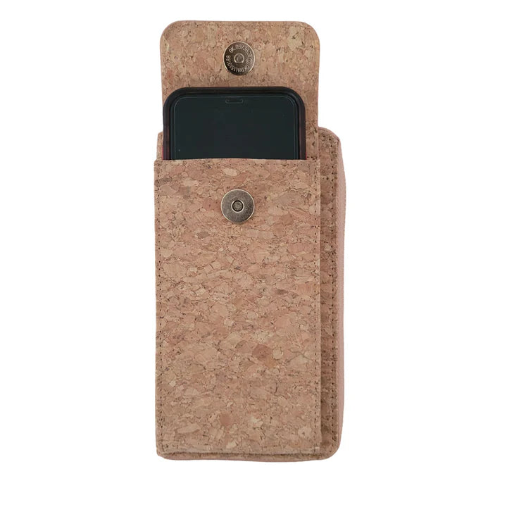 A compact cork phone bag wallet designed for grab-and-go days. Perfect for your phone, cards, keys, and a few small essentials.