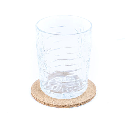 natural cork coaster set with tray