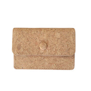 Natural cork, accordion-style wallet with spacious interior that has 9 card pockets. 