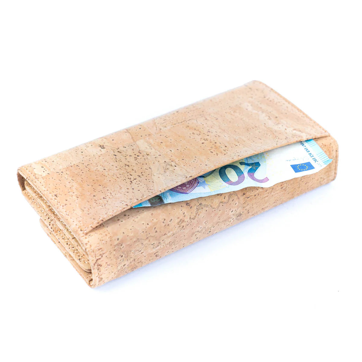 Back view bifold cork wallet
