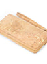 Natural golden accent cork women‚Äôs zippered wallet with wristlet strap