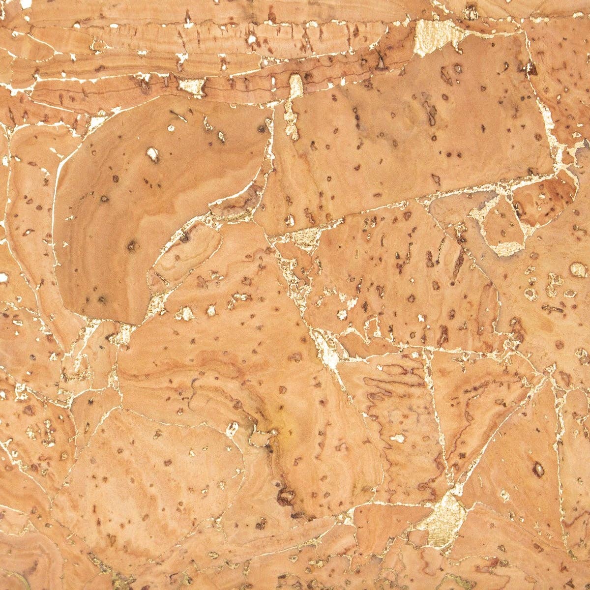 Close-up texture of golden marbled Portuguese cork material