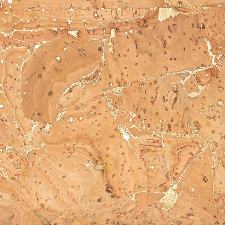Close-up texture of golden marbled Portuguese cork material