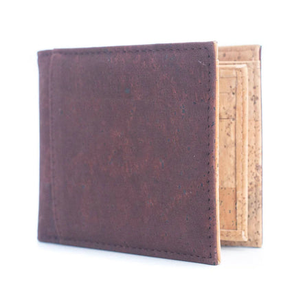 Brown cork men‚Äôs wallet front view