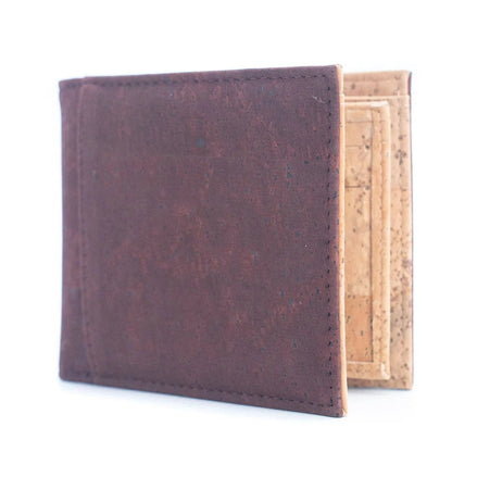 Brown cork men‚Äôs wallet front view