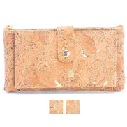 Metallic Cork Slim Card Wallet — a modern essential that brings together natural cork texture and subtle metallic shine.