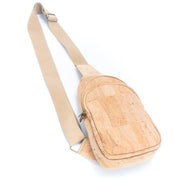 Natural cork sling crossbody bag