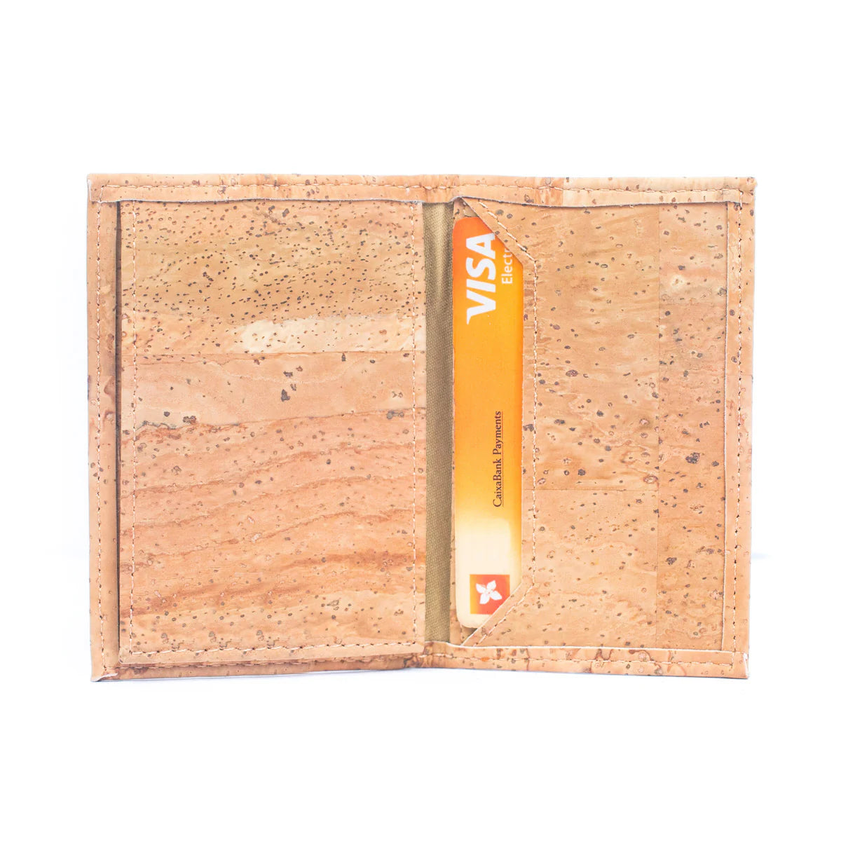 A slim, lightweight RFID protected bi-fold cork wallet that keeps your essentials organized without the bulk. 