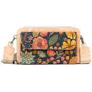 Cork floral crossbody phone purse in navy Starry Night Blooms print‚Äù