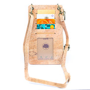 Rear view A compact cork phone bag designed for grab-and-go days. Perfect for your phone, cards, keys, and a few small essentials.