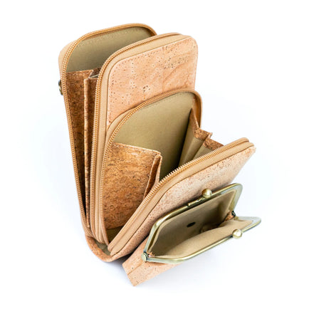 Lightweight cork smartphone bag for women eco-friendly and durable