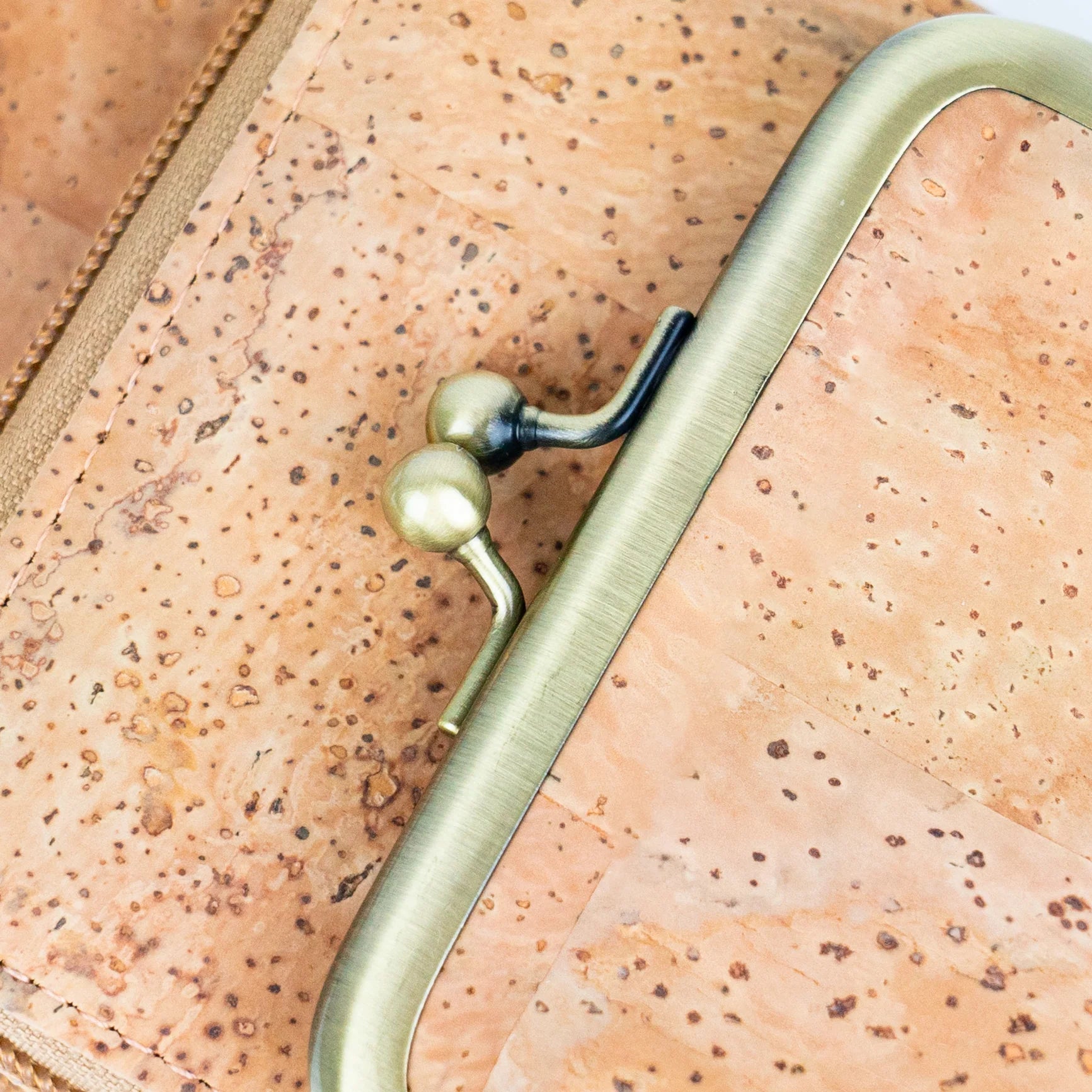 Vegan crossbody phone wallet bag with antique metal clasp