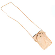 Full length A compact & stylish cork crossbody phone bag designed with gold flakes in the cork for those grab-and-go days. 