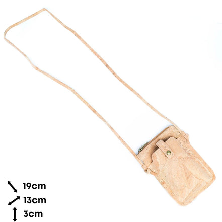 A compact &amp; stylish cork crossbody phone bag designed with gold flakes in the cork for those grab-and-go days. 