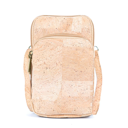 natural cork women's phone bag front view