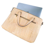 A stylish cork laptop / tote / crossbody bag with an easy, everyday elegance. 