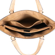 A stylish cork laptop / tote / crossbody bag with an easy, everyday elegance. 