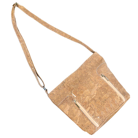 Adjustable strap cork crossbody purse (tobacco color pictured)