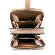 Printed cork phone wallet crossbody bag