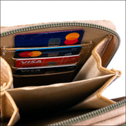 Printed cork phone wallet crossbody bag