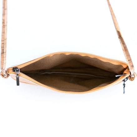 Interior view cork crossbody