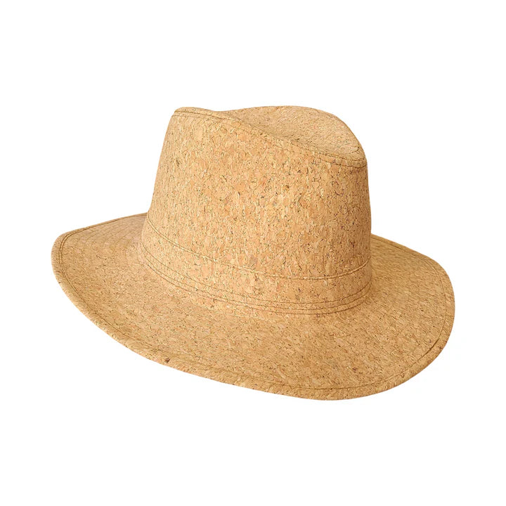 Back view of sustainable cork cowboy hat — Trailblazer edition