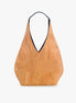 Minimalist beige cork tote bag front view with soft natural texture