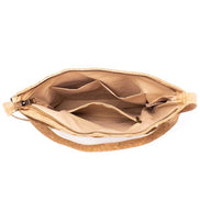 Interior view A stylish and spacious cork shoulder bag designed for everyday convenience. 