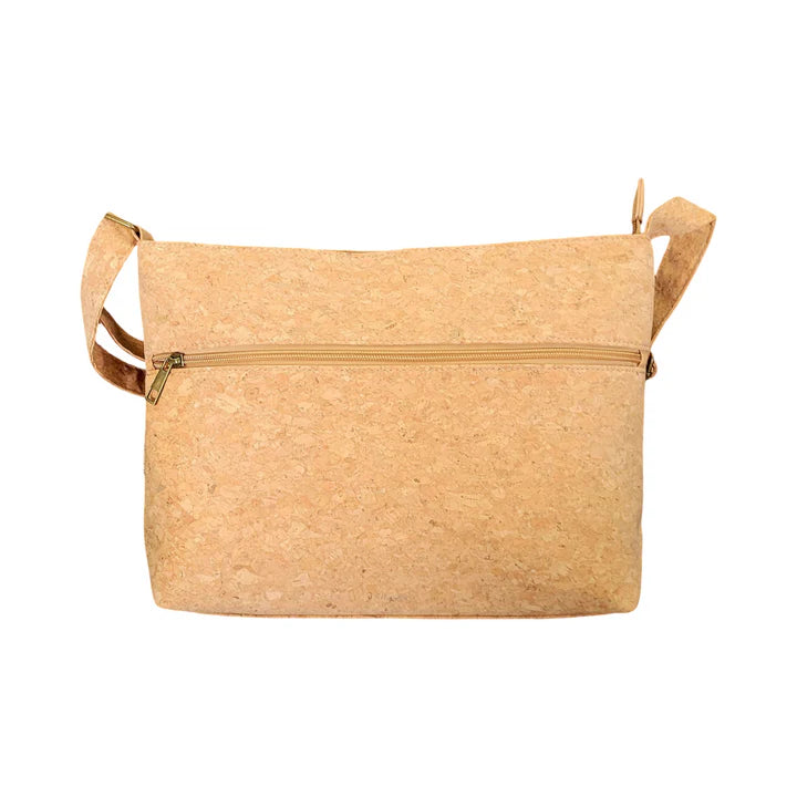 A stylish and spacious cork shoulder bag designed for everyday convenience. 