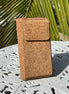 Natural cork phone wallet crossbody with magnetic flap ‚Äî front view