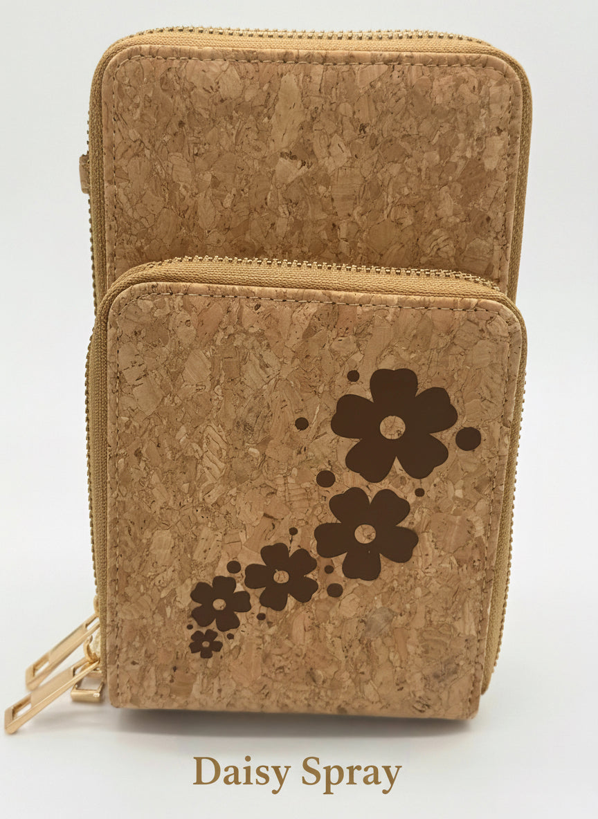 Daisy Spray Cork Phone wallet