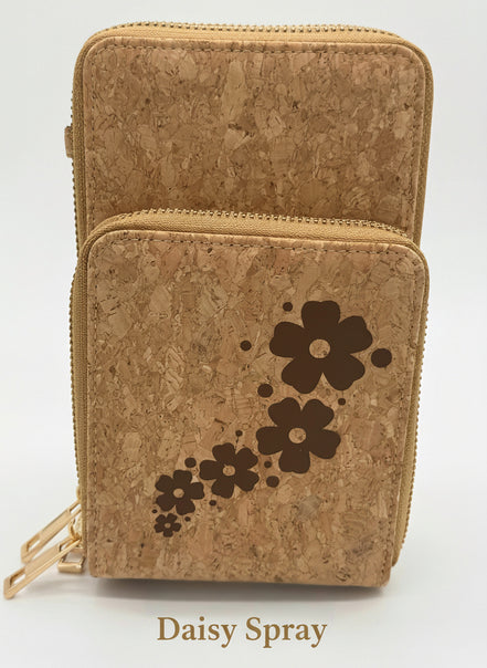 Daisy Spray Cork Phone wallet