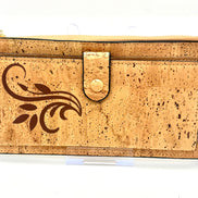 A luxurious soft cork wallet with a wristlet strap, perfect to keep your cards and cash neatly organized.