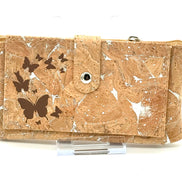 butterfly dance on silver flake wallet