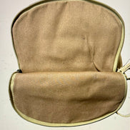 Interior of flap opened crossbody cork bag