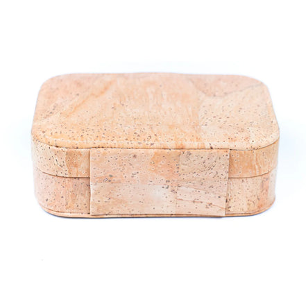 Natural premium cork mini jewelry box perfect for traveling