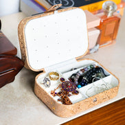 Natural premium cork mini jewelry box perfect for traveling
