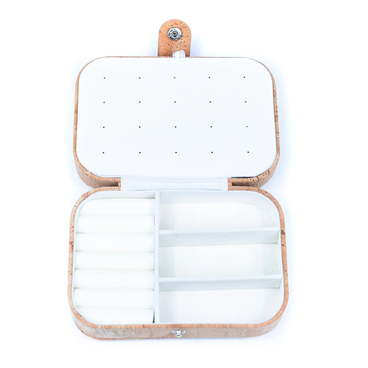 Natural premium cork mini jewelry box perfect for traveling