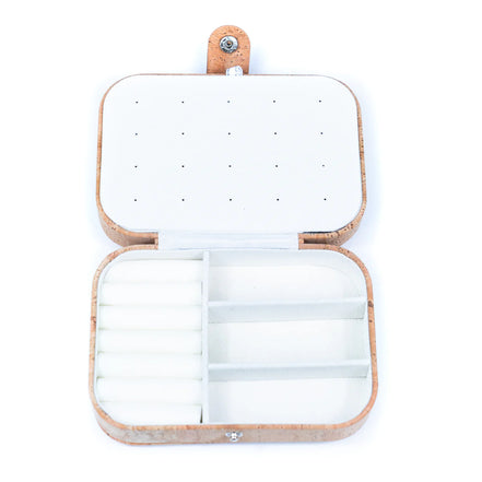 Natural premium cork mini jewelry box perfect for traveling