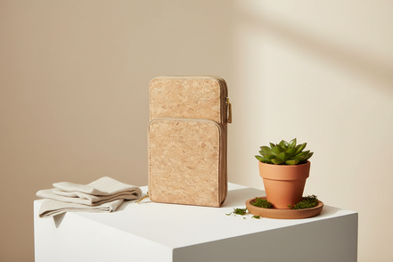 This beautifully structured, triple-zipper design Cork Crossbody Phone Bag and wallet is designed for comfort, organization, and eco-friendly style.