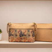 A stylish and spacious cork shoulder bag designed for everyday convenience. 