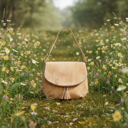 Cork crossbody bag in nature