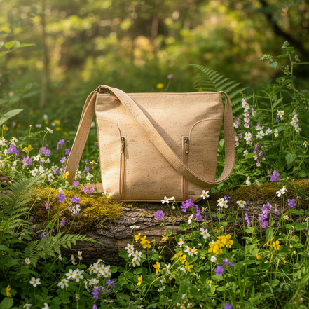 Cork crossbody bag in nature