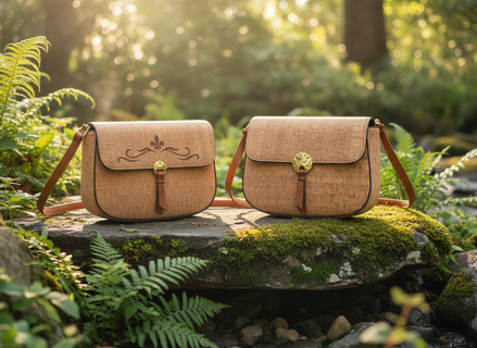 Cork Crossbody Purses in Nature Scene