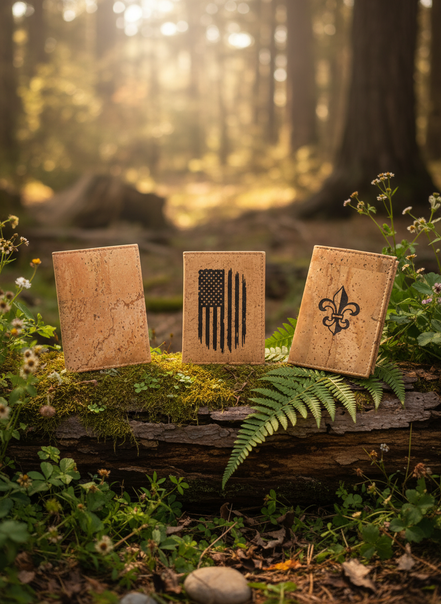 Cork Passport Holders in Nature Scene