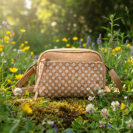 Cork purse in nature scene
