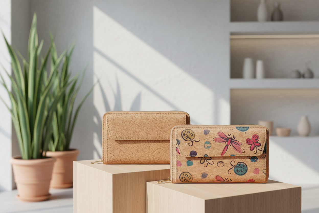 Cork phone wallet crossbody wristlet all in one